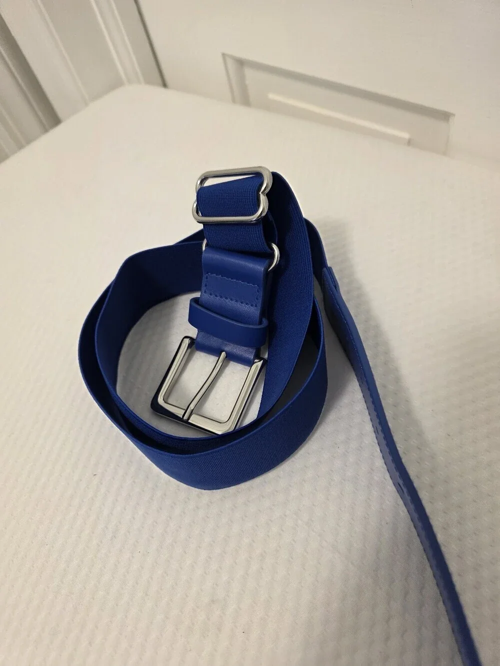 EC Under Armour Royal Blue Elastic Belt with Silver Buckle For Baseball OSFM